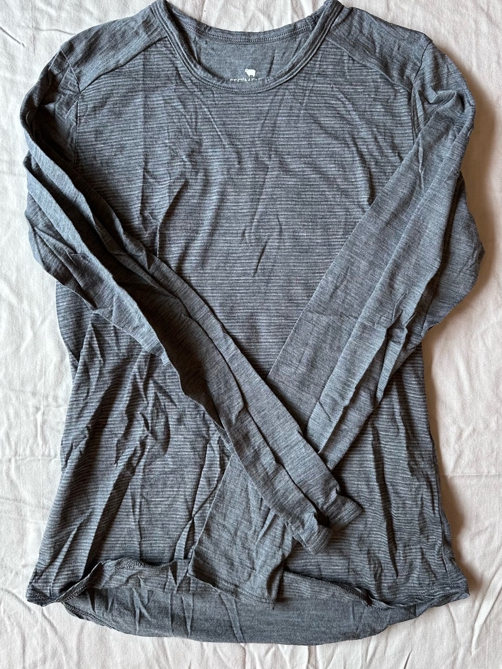 Women’s Long Sleeve Wool Tee - Gray